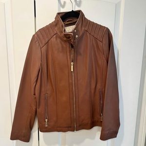 Michael Kors Leather Jacket 🧡 Size L Excellent condition!